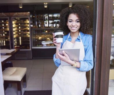 She is proud for her small coffee shop